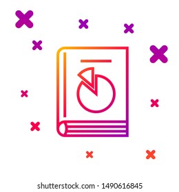 Color line User manual icon isolated on white background. User guide book. Instruction sign. Read before use. Gradient random dynamic shapes. Vector Illustration