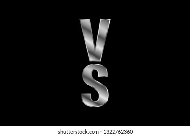 Color line versus logo VS letters for competition. Vector illustration