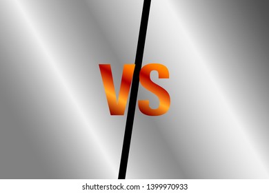 Color line versus logo VS letters for competition. Vector illustration
