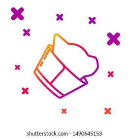 Color line Veterinary clinic symbol icon isolated on white background. Cat veterinary care. Pet First Aid sign. Gradient random dynamic shapes. Vector Illustration