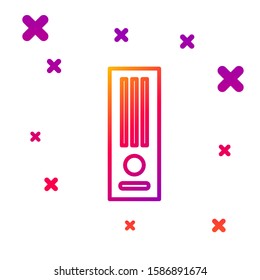 Color line Video game console icon isolated on white background. Gradient random dynamic shapes. Vector Illustration