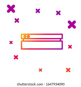 Color line Video game console icon isolated on white background. Gradient random dynamic shapes. Vector Illustration