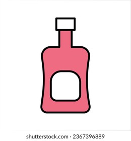 color line water bottles stock illustration 