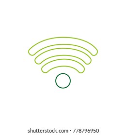 color line wifi symbol of digital internet connection