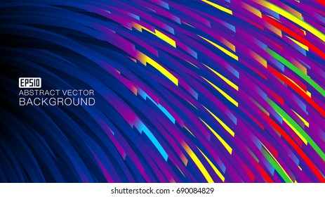 Color lines make up abstract vector background
