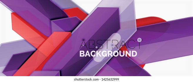 Color lines, modern geometric abstract background. Minimalistic design, creative concept, stripes with arrows and triangle shapes. Vector illustration