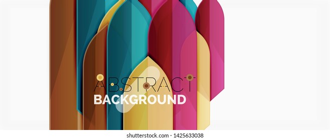 Color lines, modern geometric abstract background. Minimalistic design, creative concept, stripes with arrows and triangle shapes. Vector illustration