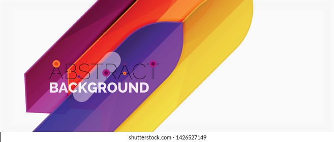 Color lines, modern geometric abstract background. Minimalistic design, creative concept, stripes with arrows and triangle shapes. Vector illustration