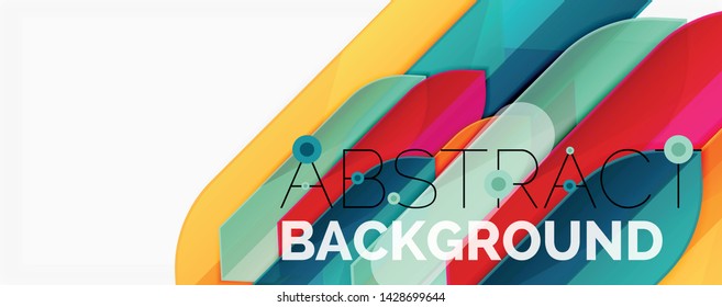 Color lines, modern geometric abstract background. Minimalistic design, creative concept, stripes with arrows and triangle shapes. Vector illustration