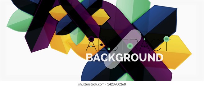 Color lines, modern geometric abstract background. Minimalistic design, creative concept, stripes with arrows and triangle shapes. Vector illustration