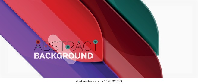 Color lines, modern geometric abstract background. Minimalistic design, creative concept, stripes with arrows and triangle shapes. Vector illustration
