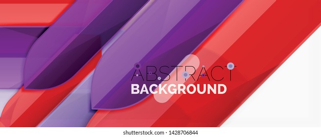 Color lines, modern geometric abstract background. Minimalistic design, creative concept, stripes with arrows and triangle shapes. Vector illustration