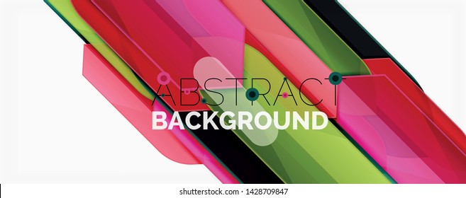 Color lines, modern geometric abstract background. Minimalistic design, creative concept, stripes with arrows and triangle shapes. Vector illustration