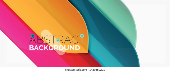 Color lines, modern geometric abstract background. Minimalistic design, creative concept, stripes with arrows and triangle shapes. Vector illustration