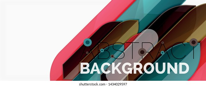 Color lines, modern geometric abstract background. Minimalistic design, creative concept, stripes with arrows and triangle shapes. Vector illustration