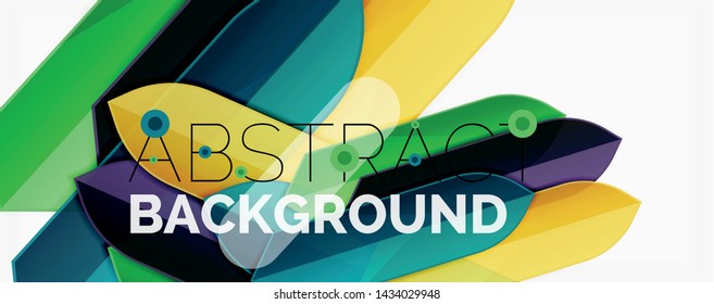 Color lines, modern geometric abstract background. Minimalistic design, creative concept, stripes with arrows and triangle shapes. Vector illustration