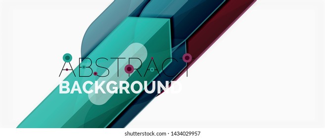 Color lines, modern geometric abstract background. Minimalistic design, creative concept, stripes with arrows and triangle shapes. Vector illustration