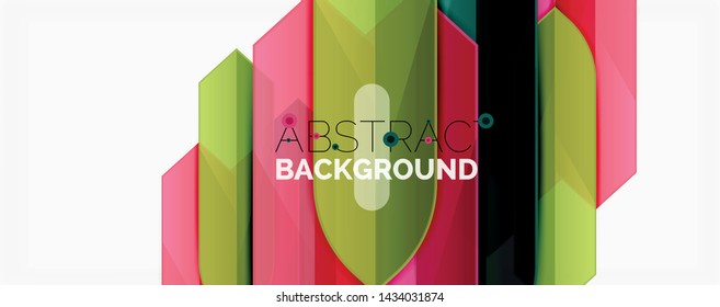Color lines, modern geometric abstract background. Minimalistic design, creative concept, stripes with arrows and triangle shapes. Vector illustration