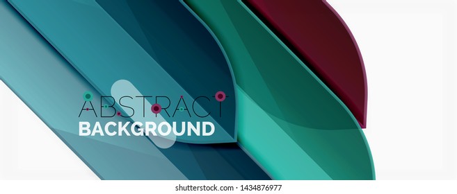 Color lines, modern geometric abstract background. Minimalistic design, creative concept, stripes with arrows and triangle shapes. Vector illustration