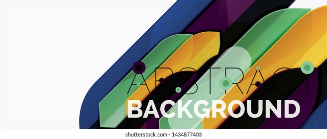 Color lines, modern geometric abstract background. Minimalistic design, creative concept, stripes with arrows and triangle shapes. Vector illustration