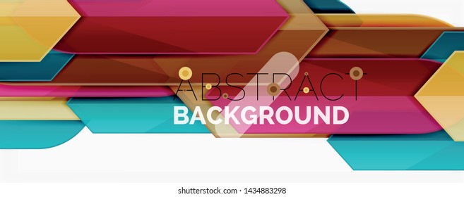 Color lines, modern geometric abstract background. Minimalistic design, creative concept, stripes with arrows and triangle shapes. Vector illustration