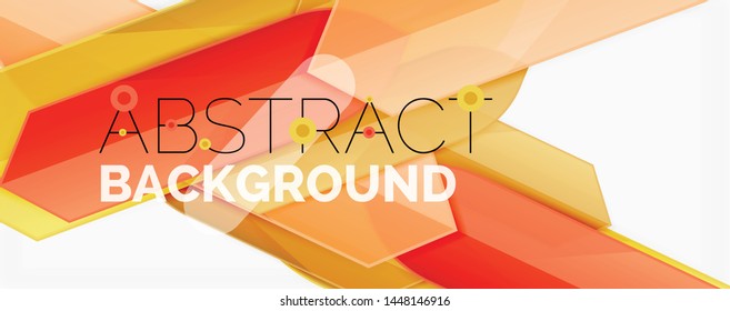 Color lines, modern geometric abstract background. Minimalistic design, creative concept, stripes with arrows and triangle shapes. Vector illustration