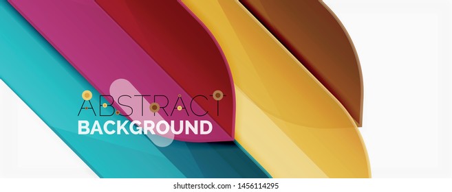 Color lines, modern geometric abstract background. Minimalistic design, creative concept, stripes with arrows and triangle shapes. Vector illustration