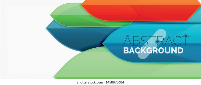 Color lines, modern geometric abstract background. Minimalistic design, creative concept, stripes with arrows and triangle shapes. Vector illustration