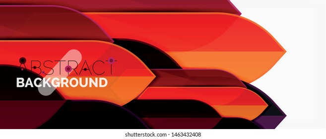 Color lines, modern geometric abstract background. Minimalistic design, creative concept, stripes with arrows and triangle shapes. Vector illustration