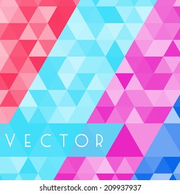 Color lines triangles geometric background. Vector illustration