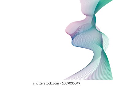 color lines wave. banner, poster, flyer.