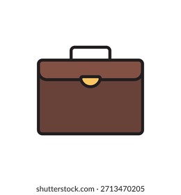 Ícone da pasta em estilo de linha colorida que representa os conceitos de negócios, trabalho, profissionalismo e carreira. Ideal para marcas corporativas, ferramentas de escritório, plataformas de trabalho, aplicativos e sites.