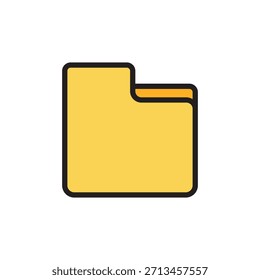 Ícone da pasta de arquivos em estilo de linha de cores que representa armazenamento de dados, organização de documentos e arquivamento. Ideal para gerenciamento de escritório, sistemas de arquivos, aplicativos, sites e designs de interface modernos.