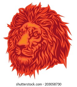 Color lion head