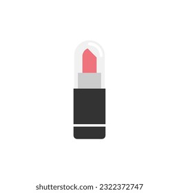 Color Lipstick Icon Flat Design.