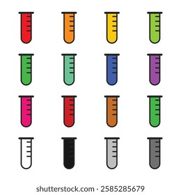 Color liquid collection icons. Linear style signs for mobile concept and web design. Colorful liquid simple vector icons. Symbol illustration, logo. Pixel perfect vector graphics