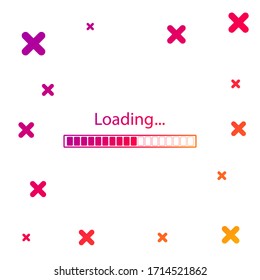 Color Loading icon isolated on white background. Progress bar icon. Gradient random dynamic shapes. Vector Illustration