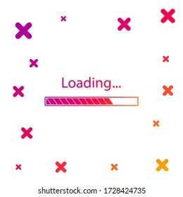 Color Loading icon isolated on white background. Progress bar icon. Gradient random dynamic shapes. Vector Illustration