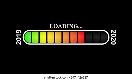 Color loading scale of the new 2020.  Boot screen.
