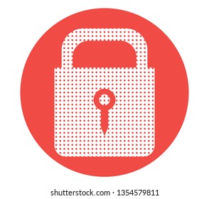 Color lock icon with vector 
