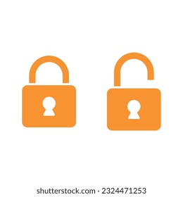 Color Lock Icon Vector Design.