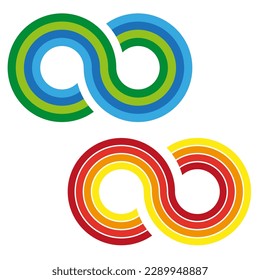 Logo-Design acht. Design-Element. Vektorgrafik.