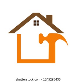 Color logo on the topic of construction and repair