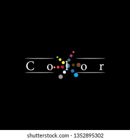 color logo vector, with color and various colors
 spherical shaped sprays make it more different. icon, unique, design,
