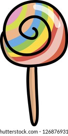 color lollipop vector icon