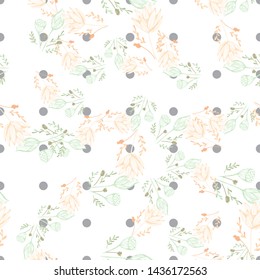 Color lotus flower hand drawn, floral seamless pattern, simple vector illustration
