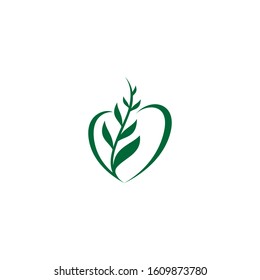color love leaf logo design