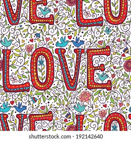color love seamless pattern