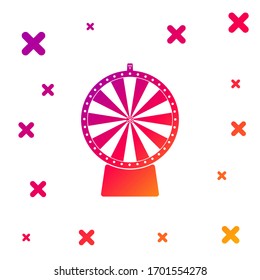 Color Lucky wheel icon isolated on white background. Gradient random dynamic shapes. Vector Illustration