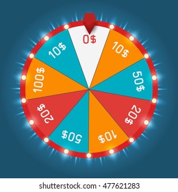 Color Lucky Wheel Template. Vector illustration